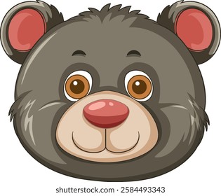 Adorable bear with big eyes and smile