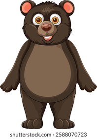 Adorable bear character with a friendly expression
