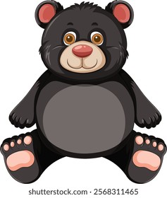 Adorable bear with a friendly expression