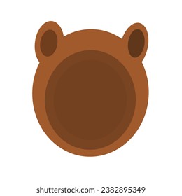 Adorable bear head cover design in brown color