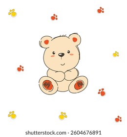 Adorable Bear with Tiny Paws