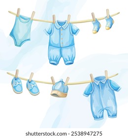 Adorable blue baby clothes designed for comfort and style, perfect for little ones. Ideal for newborns, photo shoots, and everyday wear.