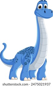 Adorable blue dinosaur with a friendly expression