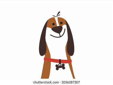 adorable brown dog vector illustration.
for children's illustration