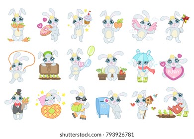 Adorable Bunny Illustrations Set