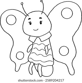 Adorable butterfly bee with soft pastel wings, perfect for fantasy art.