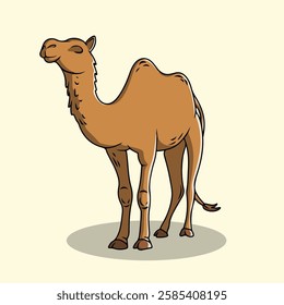 Adorable camel with two humps