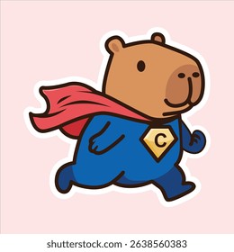 Adorable Capybara Illustration Bundle Costumes Superbara Superman Capybara