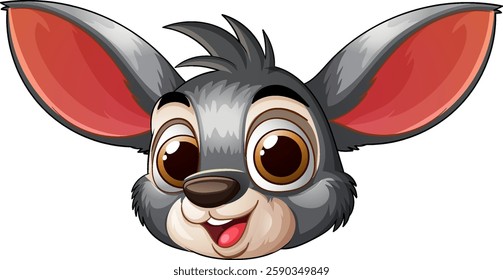 Adorable cartoon animal with big expressive eyes
