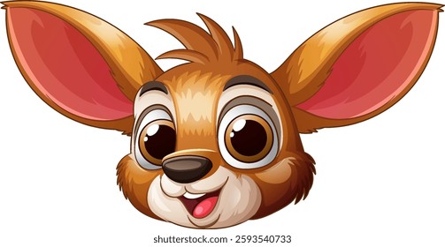 Adorable cartoon animal with big expressive eyes