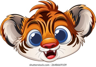 Adorable cartoon animal with big expressive eyes