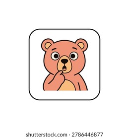 Adorable cartoon bear character