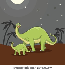 adorable dinosaur’s cartoon design vector