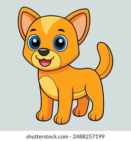 Adorable cartoon dog vector illustration, perfect for clipart, line art, and printable designs.