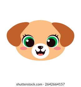 Adorable Cartoon Kawaii Puppy Face