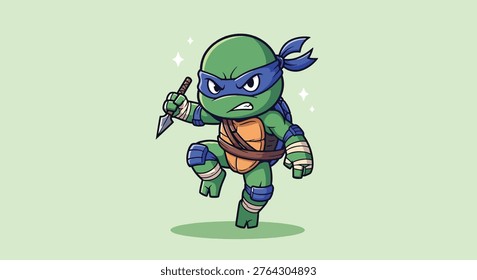 An adorable cartoon ninja