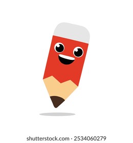 Adorable Cartoon Pencil Character – Fun Vector Illustration