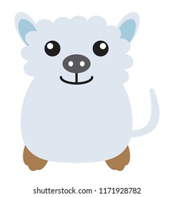 
Adorable cartoon pig icon
