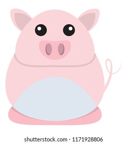 
Adorable cartoon pig icon
