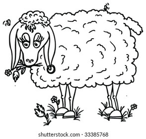 adorable cartoon sheep