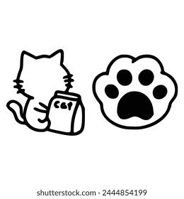 adorable cat animal cartoon character sticker flat face hand draw elegant creative cat simple vector sketch design