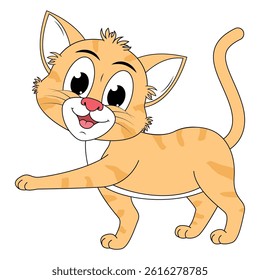 Adorable Cat Animal Cartoon Illustration Design