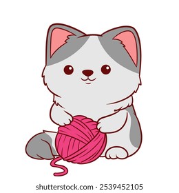 adorable cat design character illustration