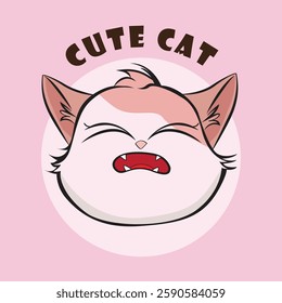 Adorable cat expression vector with various cute emotions, perfect for stickers, prints, social media, and more. High-quality, scalable, and ideal for designers, cat lovers, and creative projects!