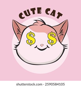 Adorable cat expression vector with various cute emotions, perfect for stickers, prints, social media, and more. High-quality, scalable, and ideal for designers, cat lovers, and creative projects!