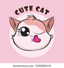 Adorable cat expression vector with various cute emotions, perfect for stickers, prints, social media, and more. High-quality, scalable, and ideal for designers, cat lovers, and creative projects!