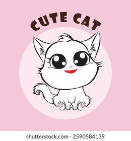 Adorable cat expression vector with various cute emotions, perfect for stickers, prints, social media, and more. High-quality, scalable, and ideal for designers, cat lovers, and creative projects!