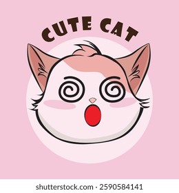 Adorable cat expression vector with various cute emotions, perfect for stickers, prints, social media, and more. High-quality, scalable, and ideal for designers, cat lovers, and creative projects!