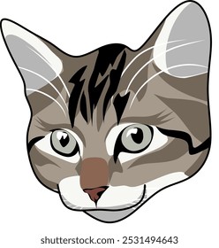 Adorable cat head vector icon