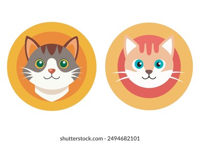 Adorable Cat Illustrations - Cute and Colorful Feline Art for Pet Lovers