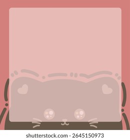 Adorable cat notepad template with kawaii design. Ideal for planners, notes, journaling, scrapbooking, or digital stationery lovers.