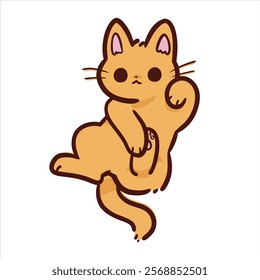 Adorable Cat in Playful Pose