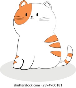 Adorable cat vector, Cute cat vector, happy cat vector, funny cat