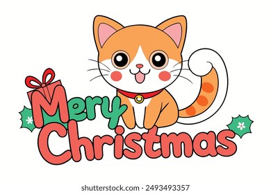 Adorable Cat Vector Illustration Cartoon, Clipart, and Line Art Design for Printable Graphics.