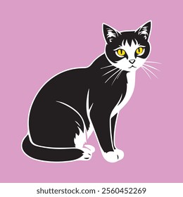 Adorable Cat Vector Illustration | Cute and Playful Design