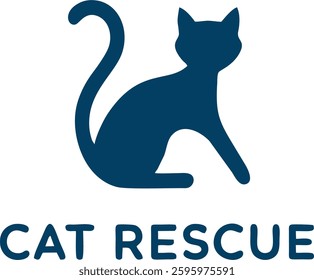 Adorable cat vector illustration for pet rescue and adoption awareness  
