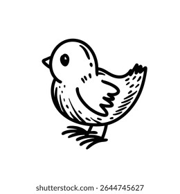 An Adorable and Charming HandDrawn Bird Illustration Perfect for All Creative Projects
