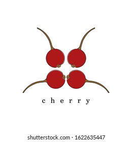 Adorable cherry vector illustration with a cute style, great for children’s food labels, dessert branding, kawaii designs, or colorful product packaging.