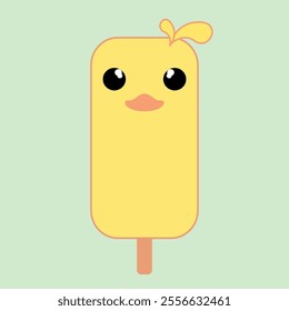 Adorable chick ice cream can be used for logo design, t-shirt design, icon, wallpaper, fabric, and many more