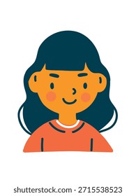 adorable child face close up vector