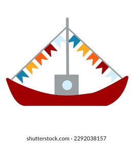 Adorable Children's Style Boat Vector Illustration - Perfect for Your Creative Projects