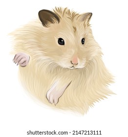 Adorable Chinchilla color marrón claro arte vectorial de la pequeña mascota