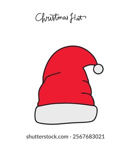 adorable christmas hat element stock design