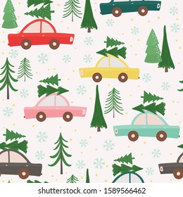 Adorable Christmas holiday seamless pattern