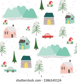 Adorable Christmas Holiday seamless patterns