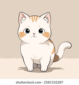 Adorable Chubby Cat in Style